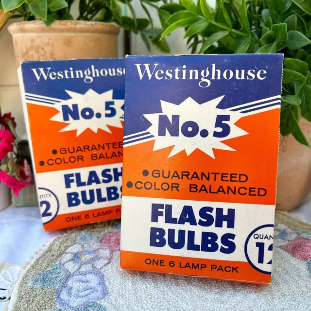 Westinghouse No 5 Bombillas de Flash Paquete de 6 Lámparas De Colección Juego de 9 Bombillas