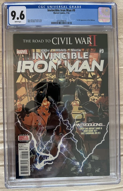 Invincible Iron Man #9 Cgc 9.6 1St Full Appearance Of Riri Williams