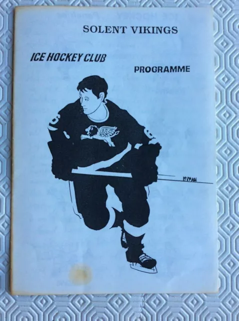 Solent Vikings v Streatham Redskins ice Hockey programme 1991