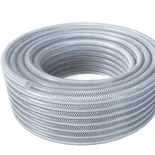 PVC HOSE Clear Flexible Reinforced Braided Food Grade WATER Tube Pipe + 2 CLIPS 3