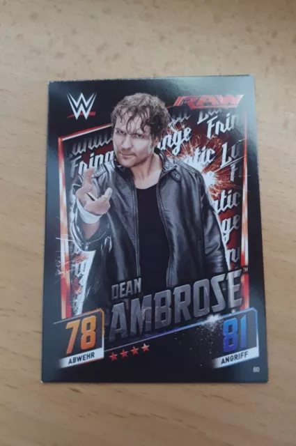 WWE Karte 80 DEAN AMBROSE 2015 Slam Attax Then Now Forever Wrestling Jon Moxley