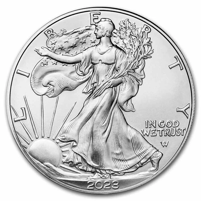 2023 $1 American 1 oz 1 Silver Eagle Coin 999 Fine Silver BU Free Shipping