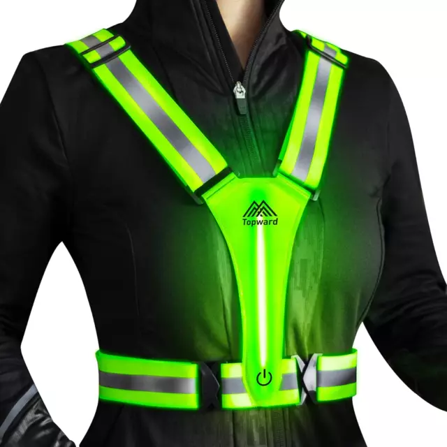 Topward Running Vest High Visibility Reflective Gear, Mens Hi Viz Vests, Hi Vis