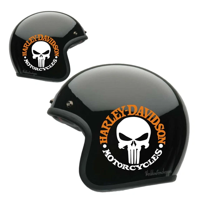 Adesivi casco moto Punisher compatibile per Harley Davidson moto custom