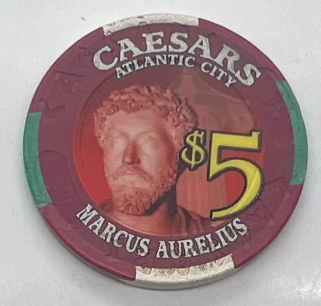 CAESARS $5 CASINO CHIP - ATLANTIC CITY, New Jersey