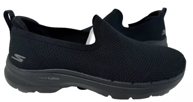 Skechers Women's GOwalk 6-Clear Virtue Shoes Black #124505W WIDE Size:7 122W