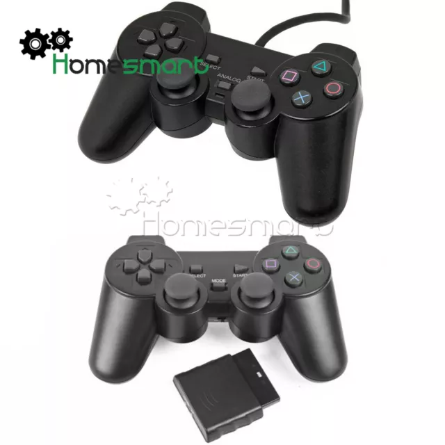 Wired Wireless Dual Shock Controller for PS2 PlayStation Joypad Gamepad receiver