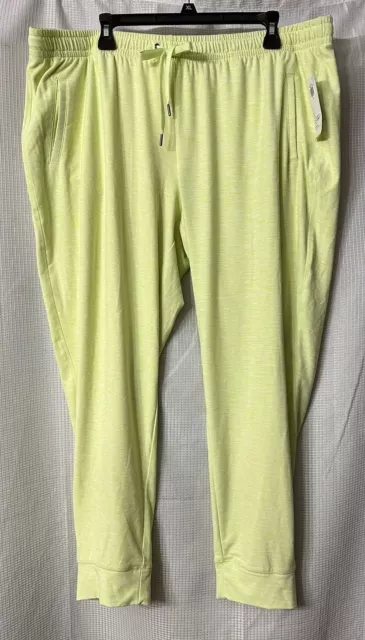 NWT Old Navy Womens Mid Rise Go Dry Stretch Green Active Jogger Pants Size XL