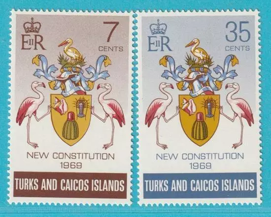 Turks und Caicos Inseln aus 1970 ** postfrisch MiNr. 242-243 Neue Verfassung