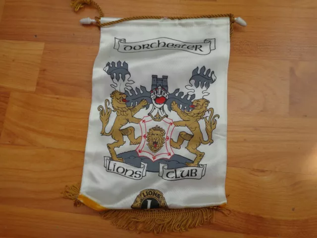 Vintage Dorchester Lions Club International Original Pennant