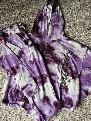 Justice Girls Size M 10   Tie-Dye Hacci Hoodie & Hacci Joggers