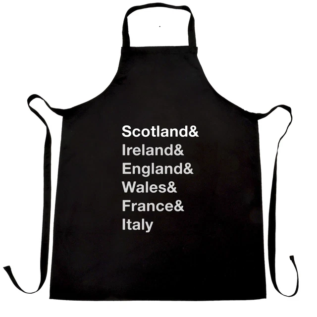 The Six Nations Chef's Apron Scotland, Ireland, England Wales, France, Italy
