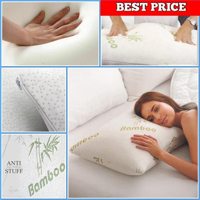Lussuosi cuscini in memory foam bambù premium testa collo schiena supporto antibatterico