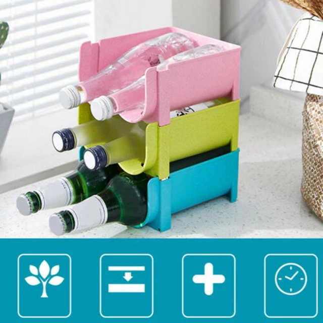 Útil estante de almacenamiento cocina soporte de bebidas lata cesta refrigerador armario