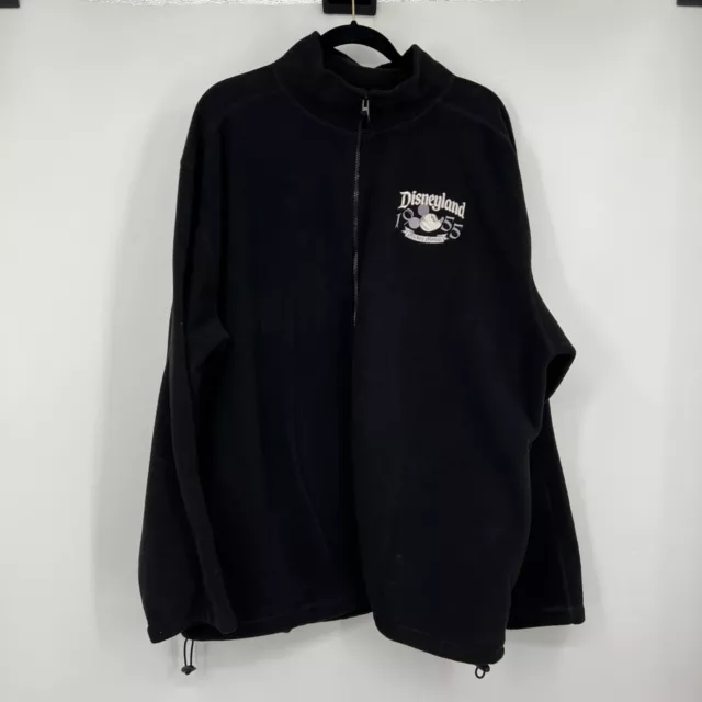WALT DISNEYLAND FULL Zip Fleece Jacket Mickey Mouse Embroidered XL ...