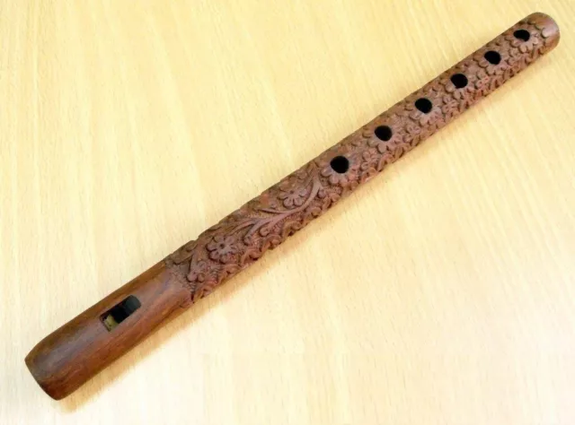 Handcrafted Wooden Fluit/Bansuri Woodwind Flute Musical Mouth Instrument