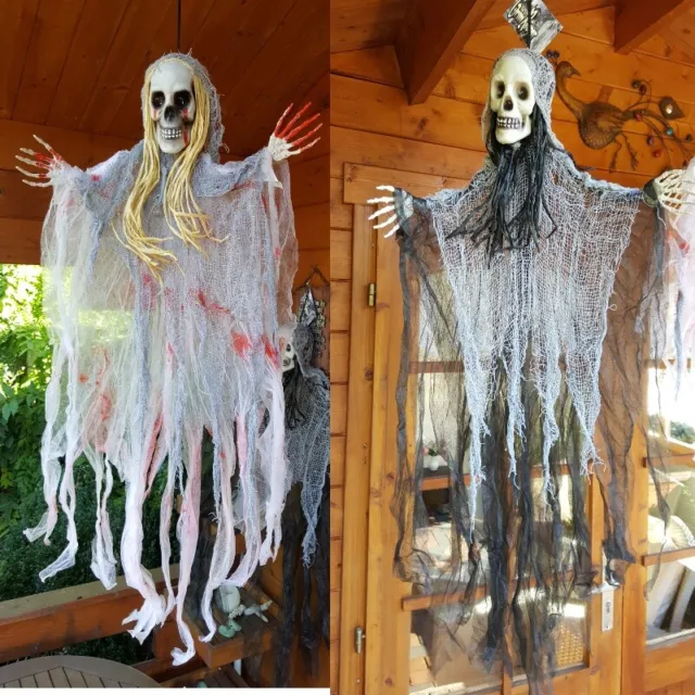 Deko Figur SENSENMANN TOD oder GESPENST Hängefigur Halloween Horror Party Grusel