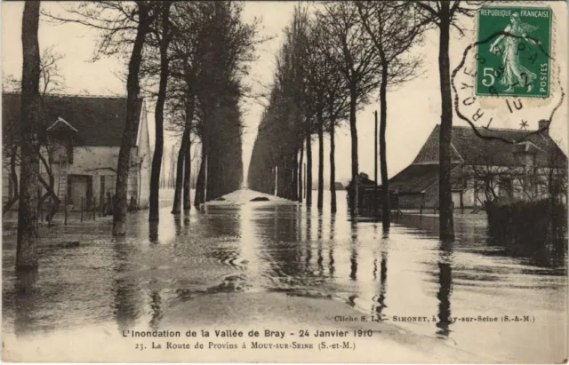CPA Floodations MOUY-SUR-SEINE Route de Provins (924927)