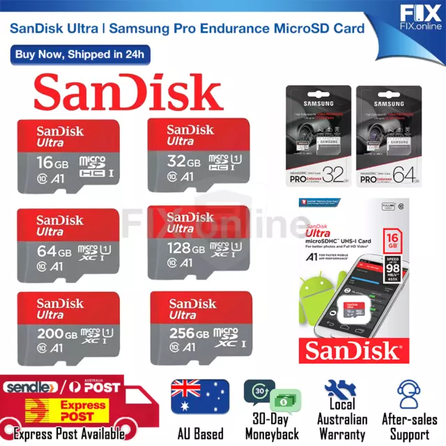 1-5Pcs Micro SD Card SanDisk Ultra Extreme USB 16 32GB 64GB 128GB 256GB TF Card