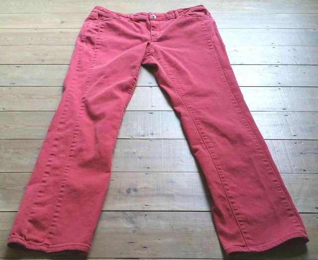 DKNY - Jeans stretch stretch rossi Donna Karan New York Soho UK14, IL31"", TL41"" in ottime condizioni