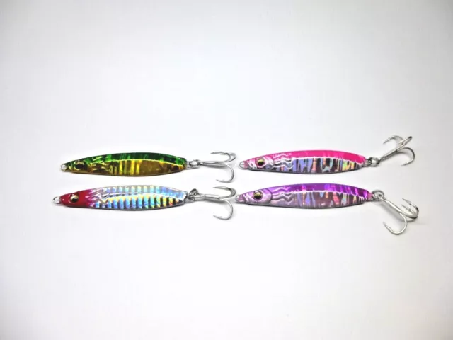 Makrele Spinner Packungen mit 3 oder 4 25g Hechtbass Köder Meer Angeln Tackle