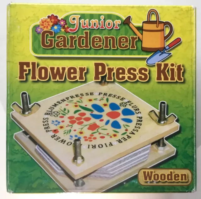 Wood Flower Press Helps Kids To Pick & Press Fresh Flowers. Easy To Use Low tech