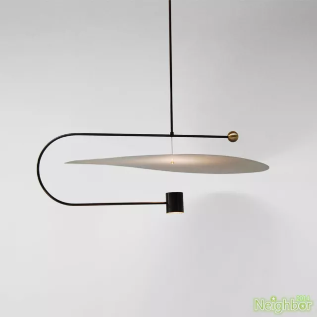 Nordic CD pendant lamp metal U decorative chandelier  LED ceiling lamp 60cm