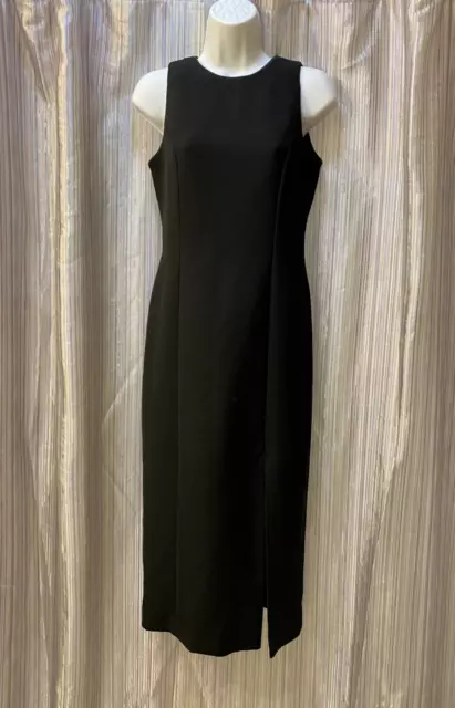 Liz Claiborne Black Sheath Dress Classic Elegant Party Dress Size 4 Petite