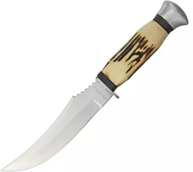 Rough Rider RR1450 Small Hunter Fixed Blade Knife /Stag Delrin Handle + Sheath