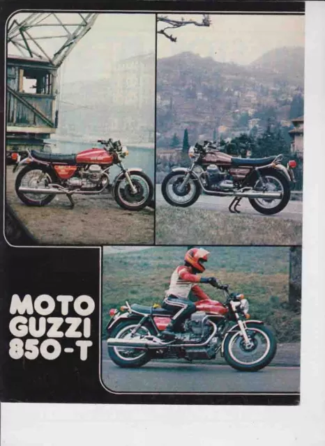 advertising Pubblicità  TEST MOTO GUZZI 850 T 1974 MAXIMOTO MOTOITALIANE EPOCA