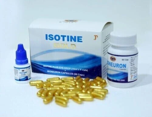 Pack De 6 Flacons Gouttes Pour Les Yeux Isotine Pure - À Base De Plantes, Soin Anti-rougeurs, Neuf