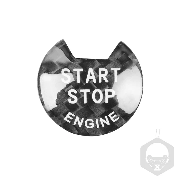 Kohlefaser Automotor Start Stop Knopf Zünd Aufkleber Trimmen für Infiniti A