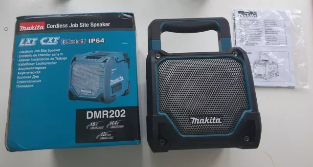 Nuovo con scatola Makita DMR202 12 V a 18 V agli ioni di litio CXT LXT sito di lavoro altoparlante Bluetooth nuovo IP64