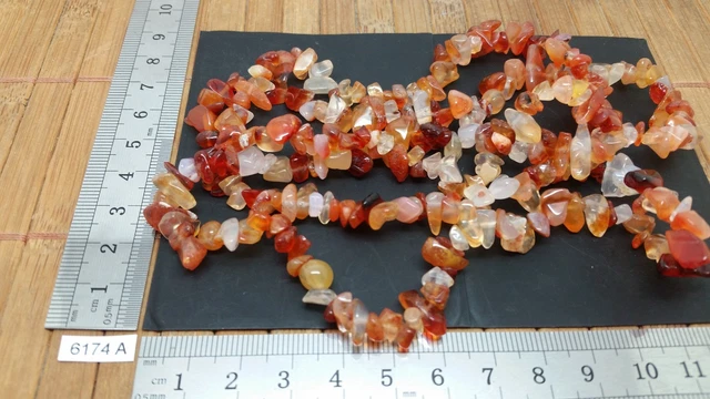 34 Fil de Perles Chips En Pierre Naturelle 5~8mm SEMI-PRÉCIEUSES Au Choix
