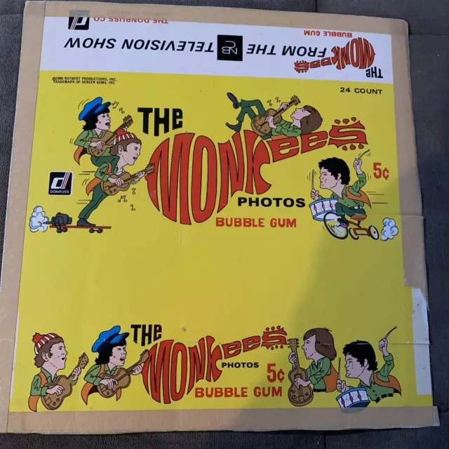 The Monkees Original Bubble Gum Card Box ~ 1966 Raybert