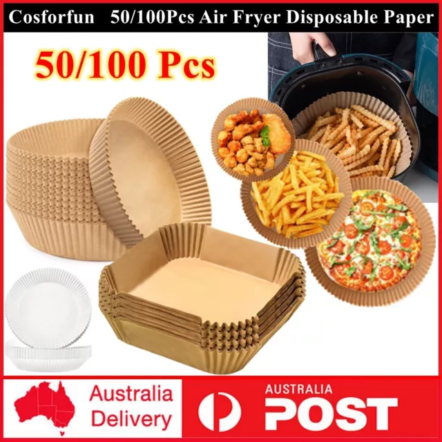50/100Pcs Air Fryer Disposable Paper Liner Non-Stick Pan Parchment Baking Paper