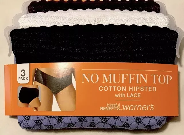 LOT OF 3 Warners No Muffin Top Lace Hipster Panties NWT SZ S $17.99 -  PicClick
