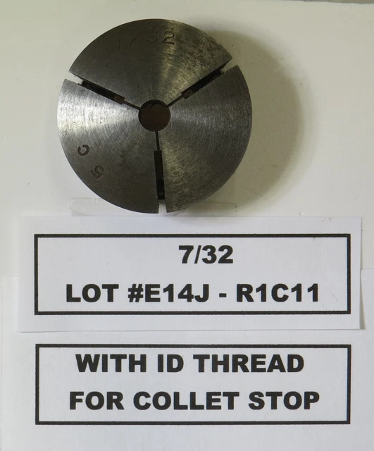 7/32" 5C Collet - With Id Threads - Lot E14J R1C11