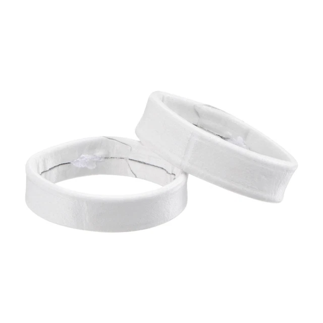 PU Pelle Sostituzione Fissaggio Custodia per 19mm Orologio Cinturino, Bianco 2pz