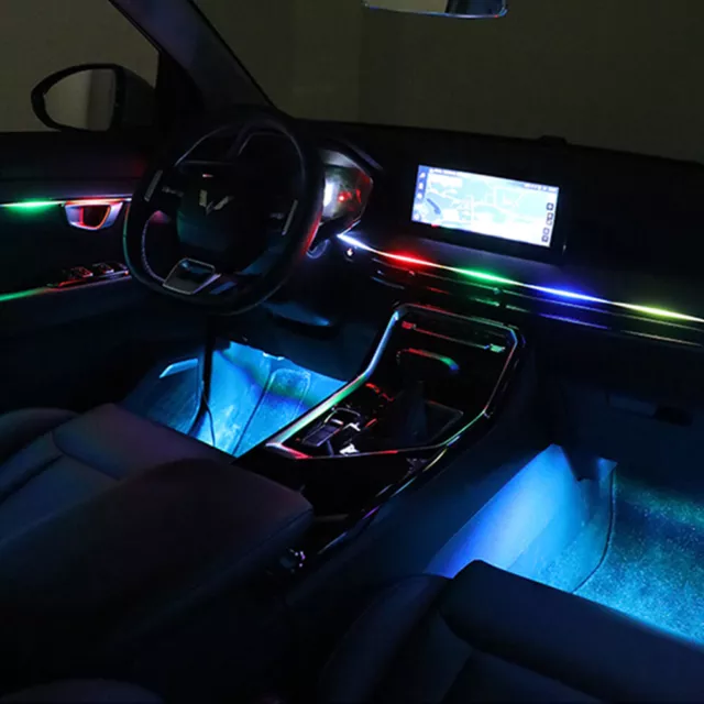 22 in 1 RGB Symphony Car Ambient Lights Acrylic Guide Interior LED Fiber Optic