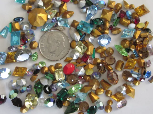 Swarovski Crystal 130 Rhinestones Austria Huge Loose Lot Repair Jewelry Crafts 3