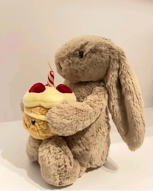 JELLYCAT BASHFUL BEIGE Bunny Birthday Soft Stuffed Toys Free Dust Bag JELLYCAT BASHFUL BEIGE Bunny Birthday Soft Stuffed Toys Free Dust Bag