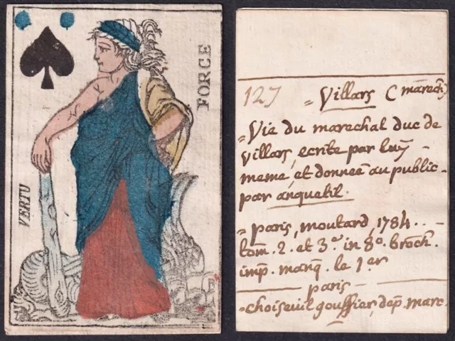 Pik-Dame Queen of spades Paris Minot carte a jouer Spielkarte playing card 1795