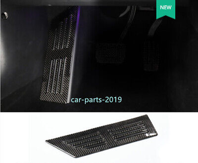 1x Carbon Fiber Foot Rest Pedal Panel non-slip Cover For Tesla Model 3 2017-2022