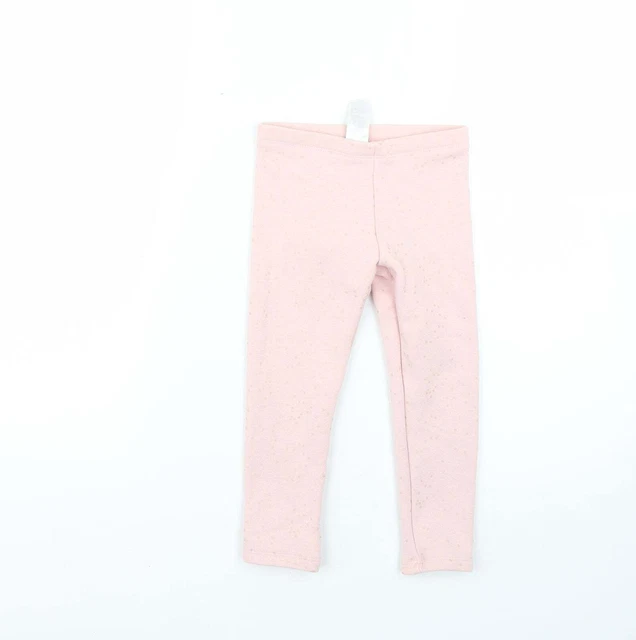 F&F Girls Pink Geometric Polyester Jogger Trousers Size 3-4 Years  Regular