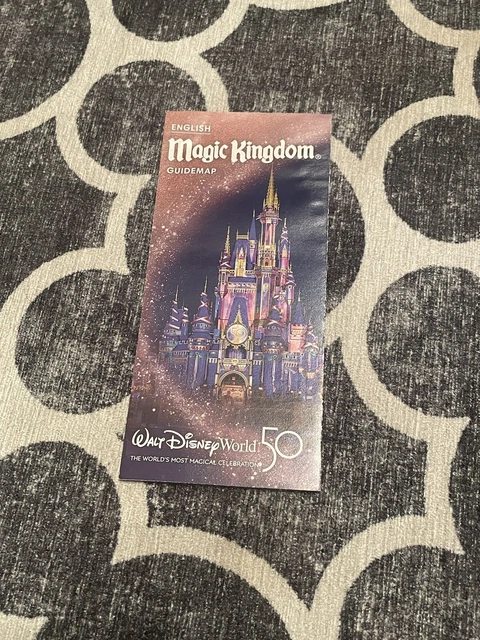NEW 2023 WALT Disney World Magic Kingdom Map Guide 50th Anniversary £1. ...