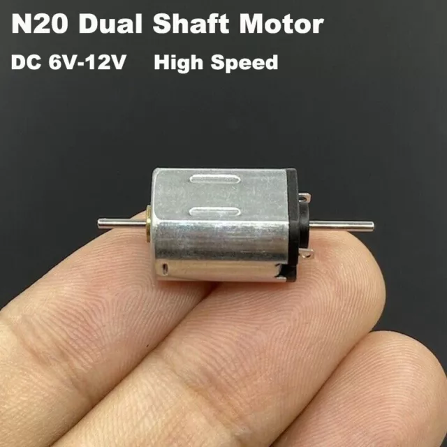 Mini N20 DC6V 9V 12V High Speed 10mm*12mm Electric Motor Dual Shaft Toy Slot Car