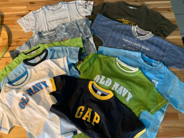 10ner Paket T-shirt für coole Jungs GAP, Gasolio, Old Navy, Stacato Gr. 116/122
