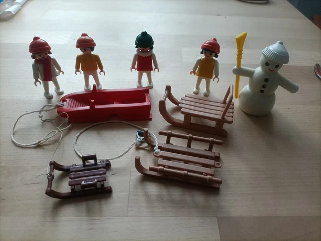 Playmobil Vintage 3467 - Bonhomme De Neige Avec Balai 1984 - Pièce Collection Sports D'hiver
