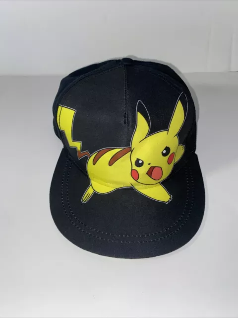 Pokémon Pikachu 2016 Nintendo Game Black Yellow Adjustable Youth Snapback Hat